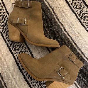 Taupe Suede Lucky Booties